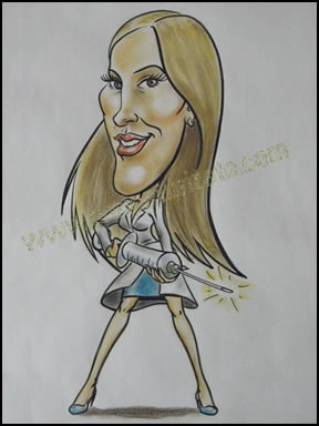 Caricatura de enfermera